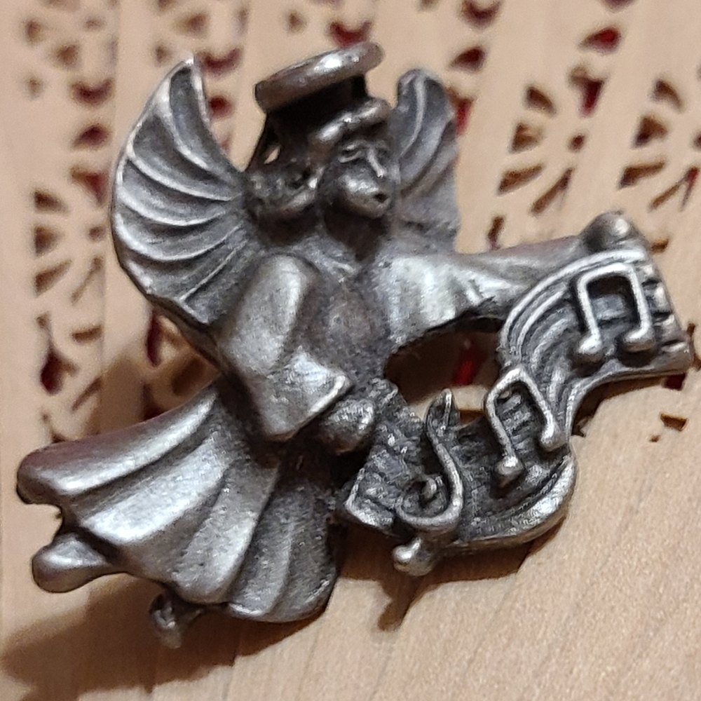 Vintage tac pin angel
